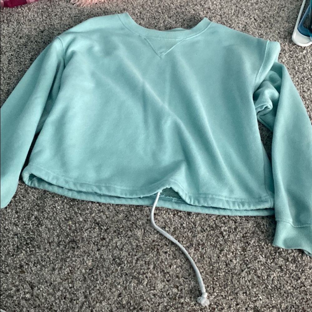 French Terry Teal Blue Sweatshirt